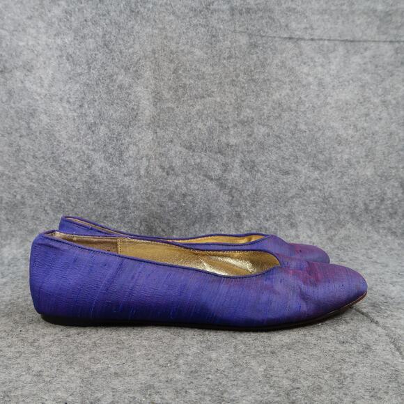 New York Transit Shoes Womens 8.5 Flats Vintage Slip On Leather Sole Retro 80s - Picture 1 of 12
